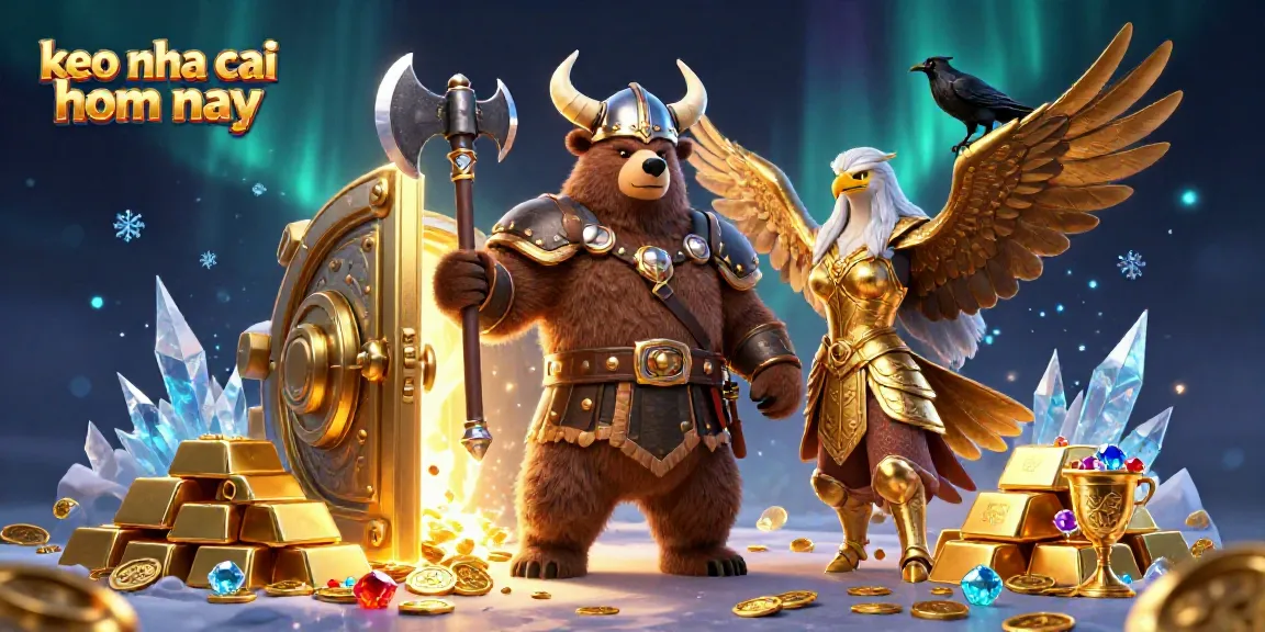 Experience keo nha cai hom nay with bold characters and radiant treasures in an immersive gambling scene.
